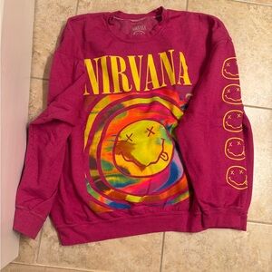 NIRVANA Pink and Yellow teen girls Sweaters